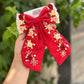 Double Layer Embroidered Bow