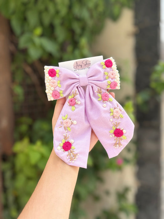 Minimalistic Embroidered Bow